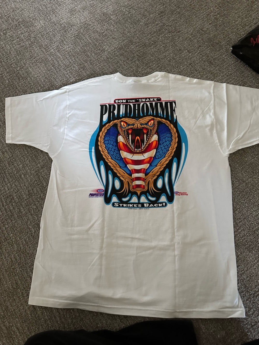 Don Prudhomme autographed t-shirt; vintage